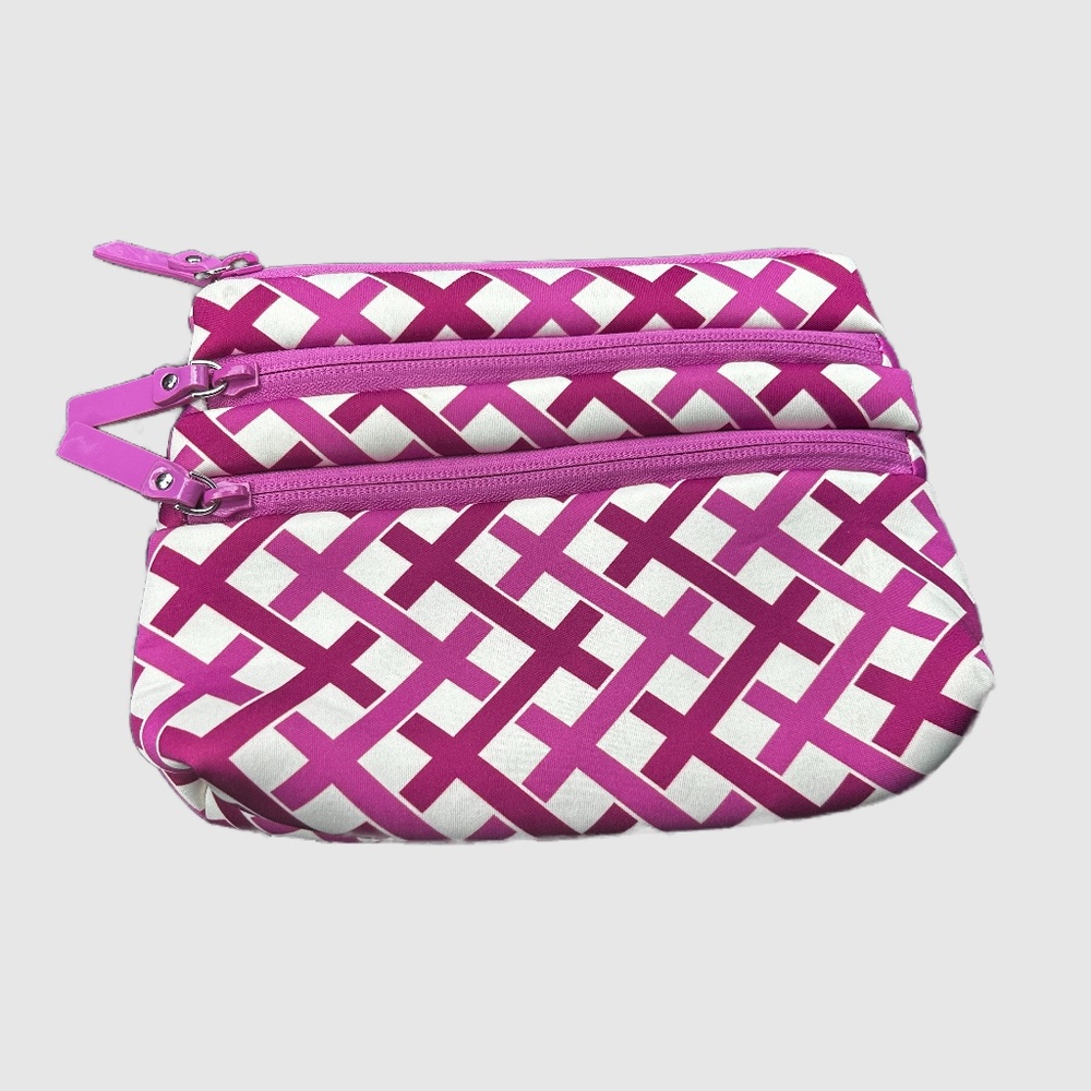 Vera Bradley Pink and White Geometric Women's Neoprene Organizer